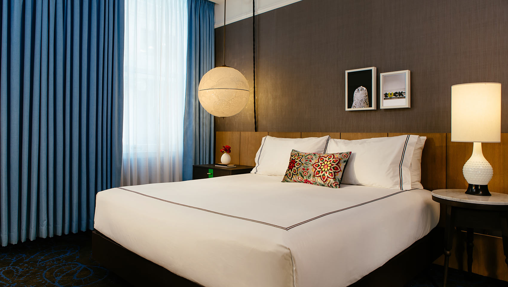 King bed with side tables at Kimpton Gray Hotel Chicago