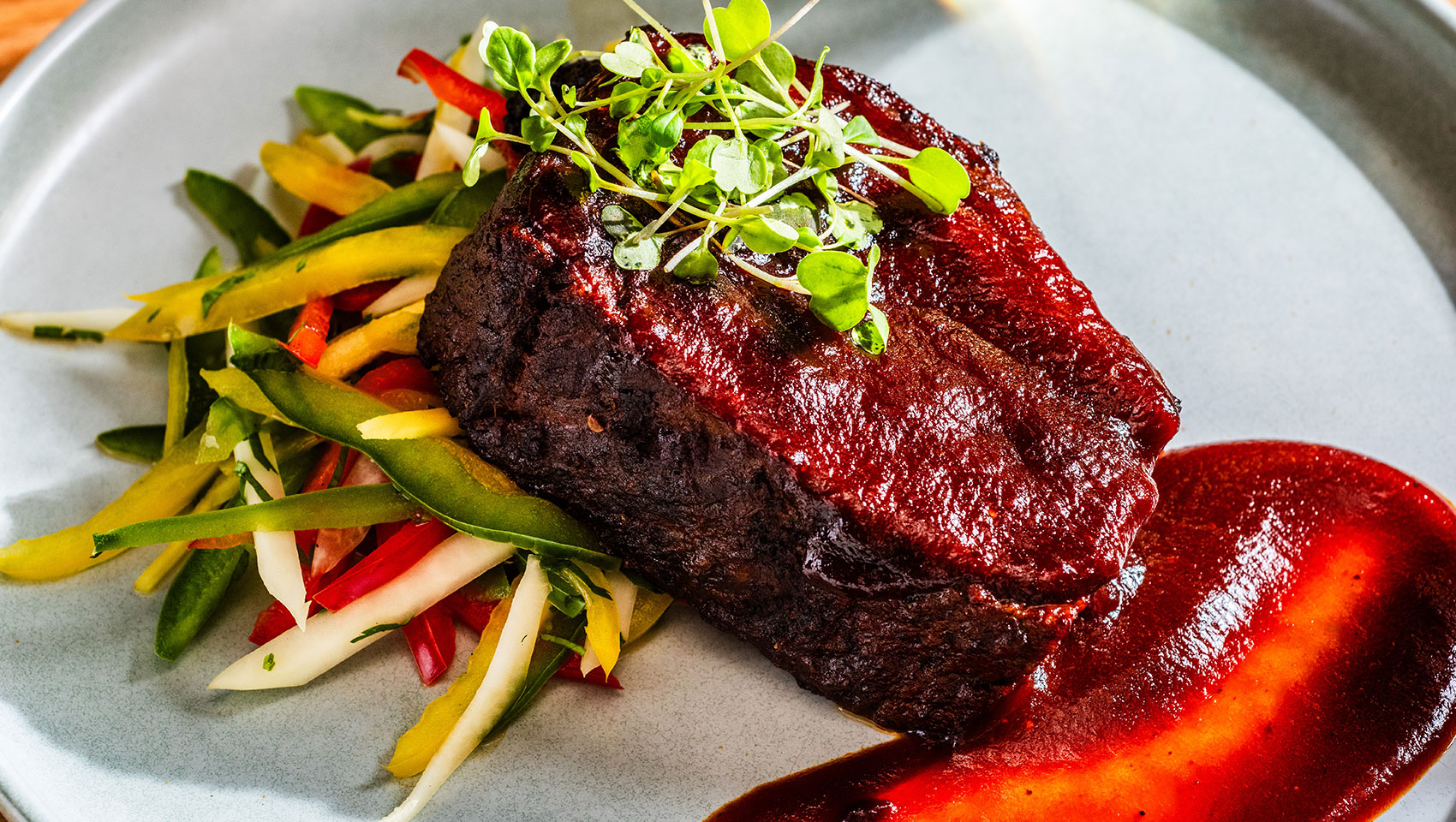 Boleo braised brisket entree